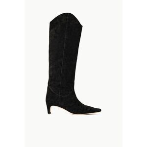 STAUD WESTERN WALLY BOOT BLACK SUEDE EU38/US8 $495